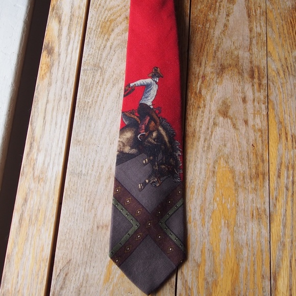 Polo Ralph Lauren Other - *Rare*Cowboy & Stallion Wool Tie Handmade in USA